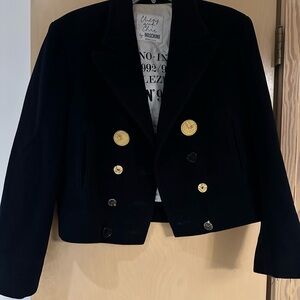 Moschino Black Blazer with Gold Buttons